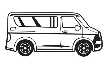 Abstract Classic vintage sports car silhouette vector 
illustration in black and white drawing style on a 
white background,coloring book.