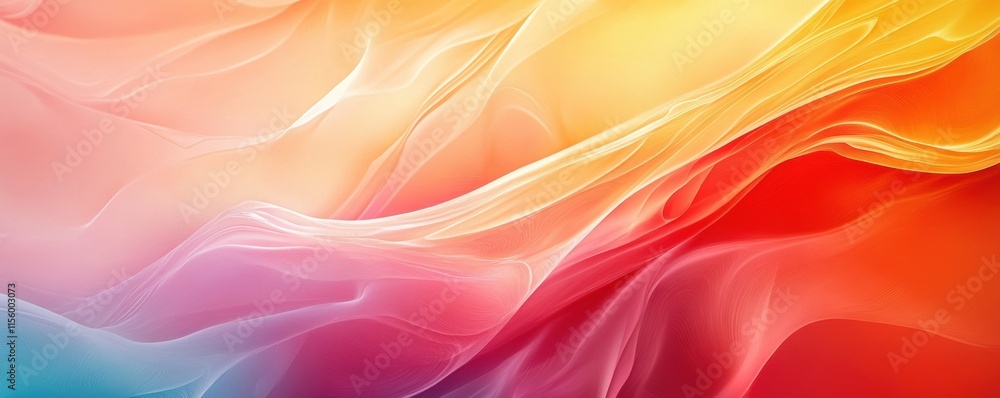 Aufkleber abstract colorful gradient design with flowing shapes in pink, orange, and yellow hues. creative bac