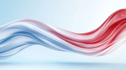 A red, white and blue wave on a blue background