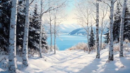 Snowy trees at Sapphire Point