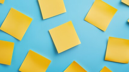 Yellow Sticky Note on White Background.