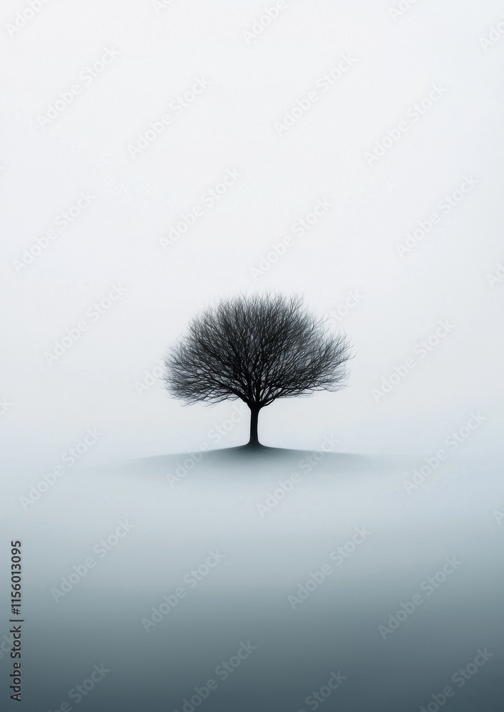 Poster a tree is the only thing visible in the image