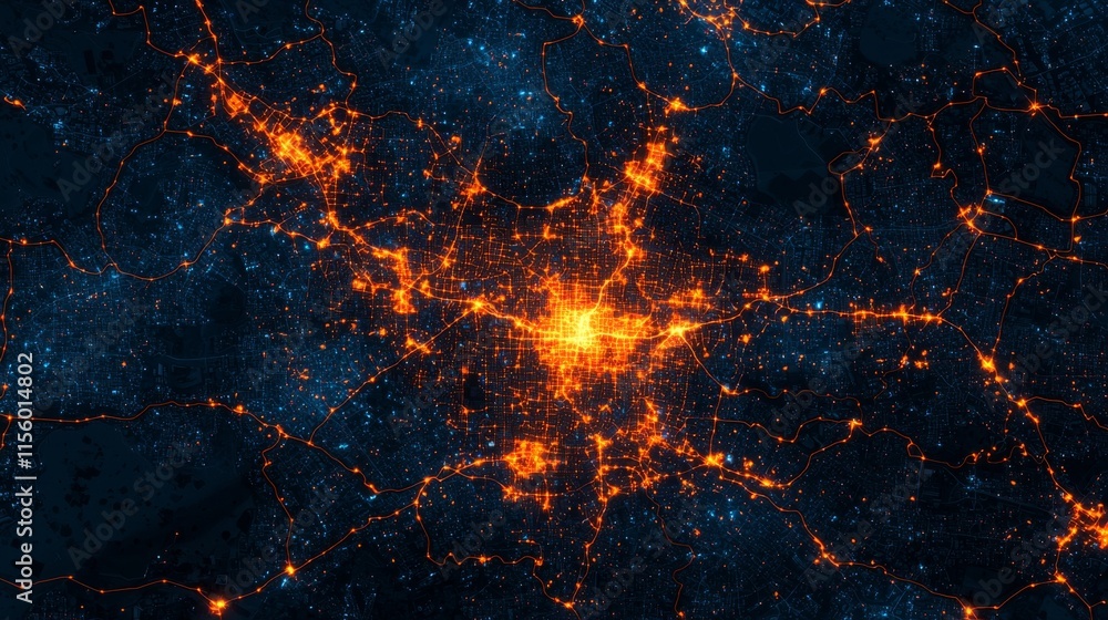 Poster the image depicts a cosmic network of glowing structures against a dark backdrop, representing galax