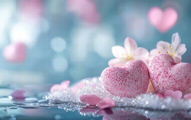 Saint Valentines Day spa relax background