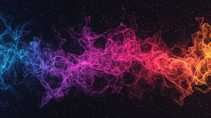 A vibrant abstract image showcasing colorful waves of light against a dark background, evoking a sense of energy and movement.