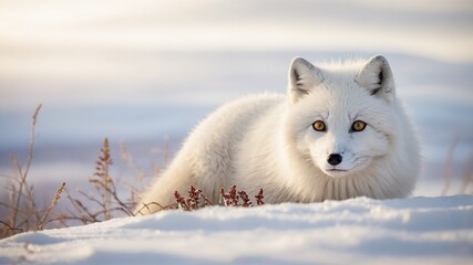 Majestic Arctic Fox in a Snowy Wilderness