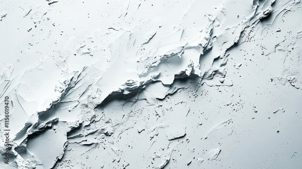 Poster a textured surface resembling abstract waves or layers, created with a light-colored material.