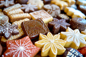 Traditions of Christmas and New Year celebrations, holiday sweets, family cooking. Traditional Christmas cookies