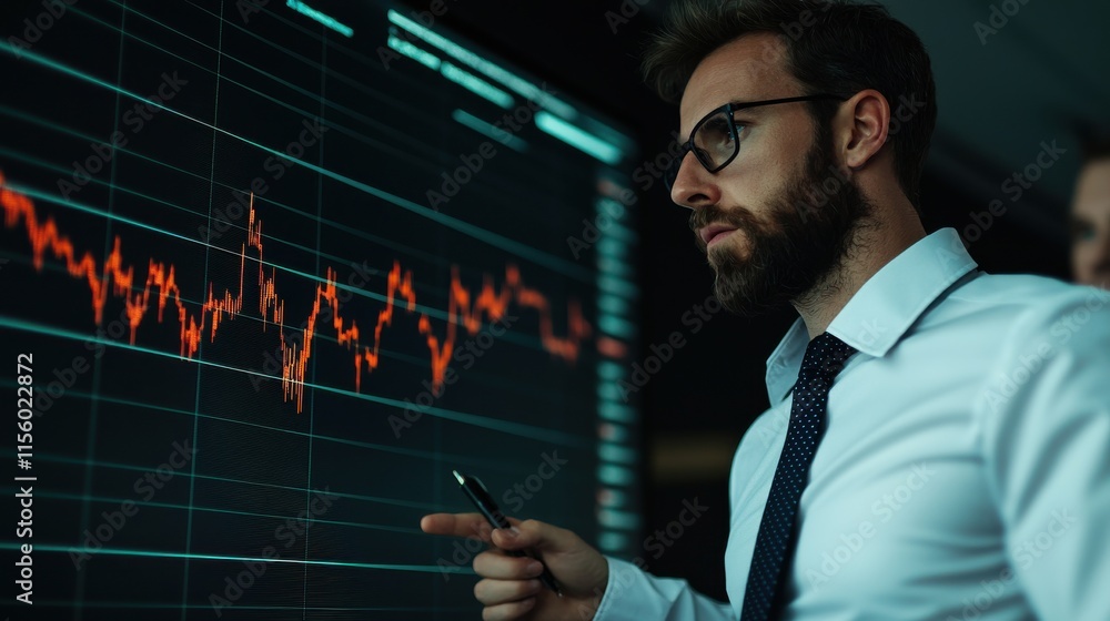 Aufkleber professional financial planners analyzing data in modern boardroom setting with digital graphs and c
