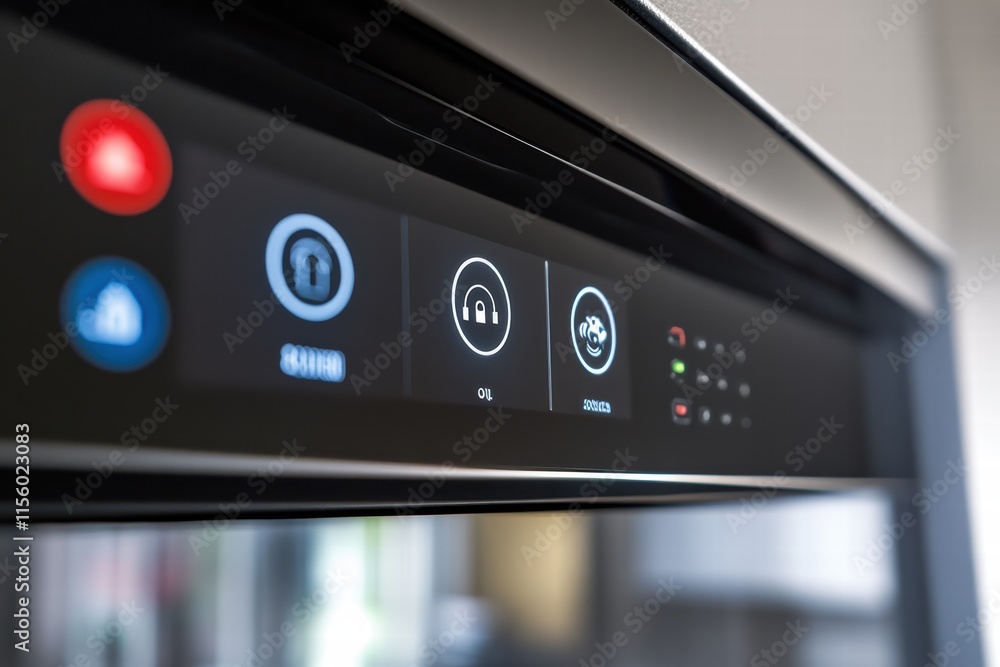 Poster smoke detection and security sensors integrated into modern appliance interface