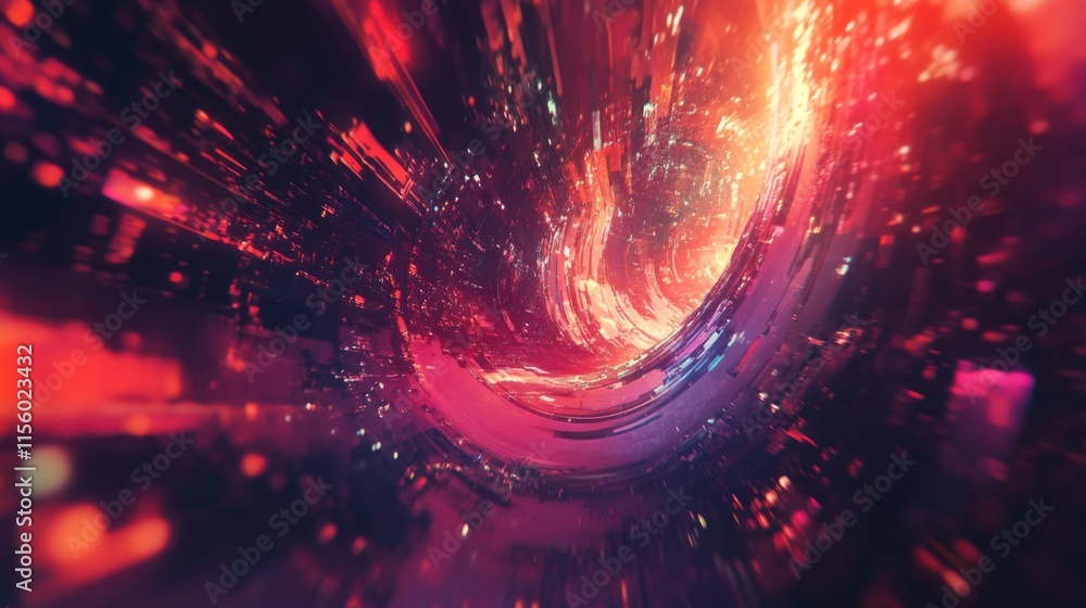 Poster futuristic abstract design with soft light and visual contrast
