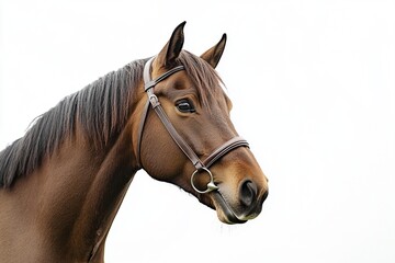 a horse set against a white backdrop.