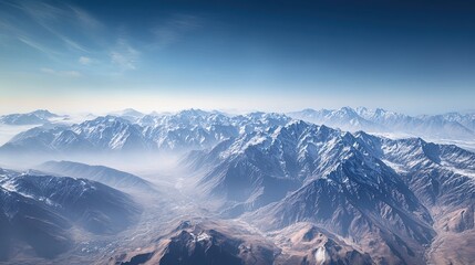 Fototapeta premium A peaceful image of Chilea??s map with the Andes mountains running along its spine, set against a calm sky