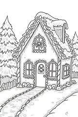 Naklejka premium Professions, Animals, Houses coloring pages