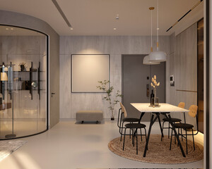 3d render office interior