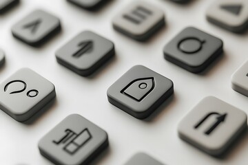 Modern black and white icons