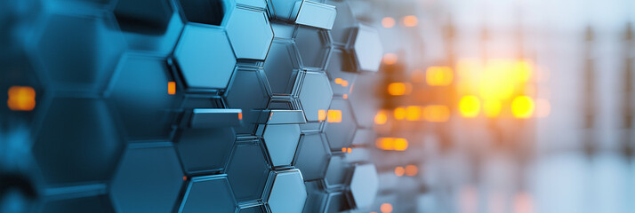 honeycomb pattern banner