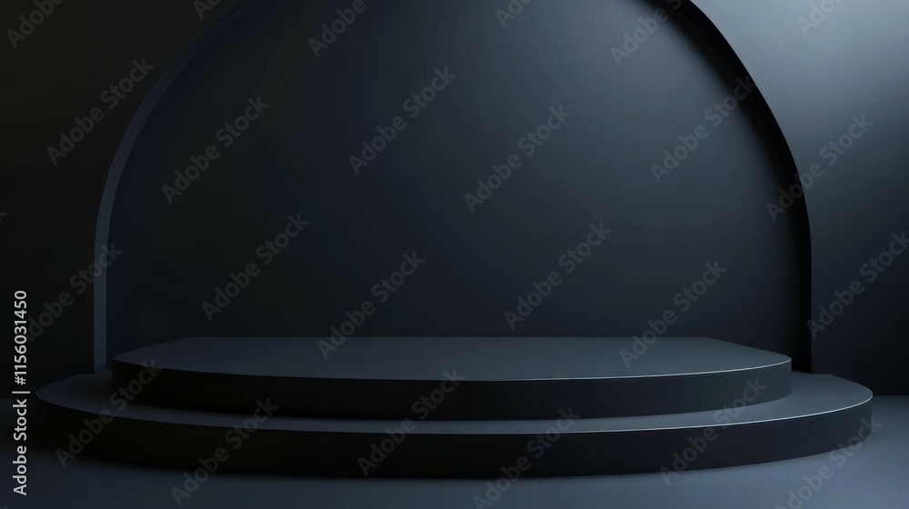 Poster simple black gradient abstract background for product or text backdrop design