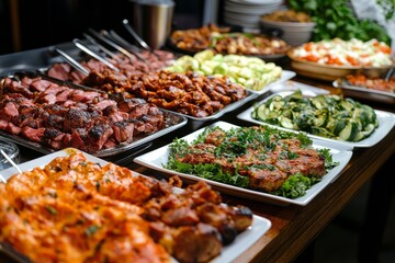 Delicious assortment of dishes served during a festive gathering at a local venue