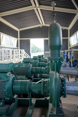 Industrial Water Pump System in Modern Facility Interior