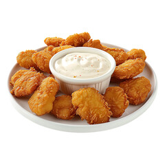 Nuggets and Mayo on Transparent Background
