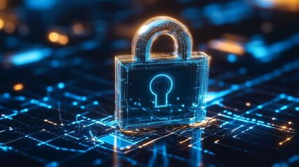 Abstract Security Concept with Clean Lines and Bright Light