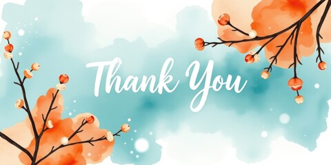 A vibrant thank you banner is displayed, featuring delicate floral elements and a calming color palette, perfect for celebrating Thank You Day events and gatherings