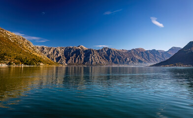 Obraz premium Scenic view of Montenegro mountains hills suburban landscape