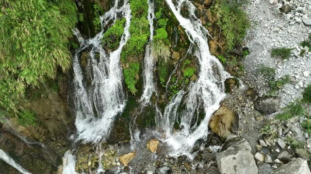 Beautiful waterfall in Taroko Gorge, Taiwan