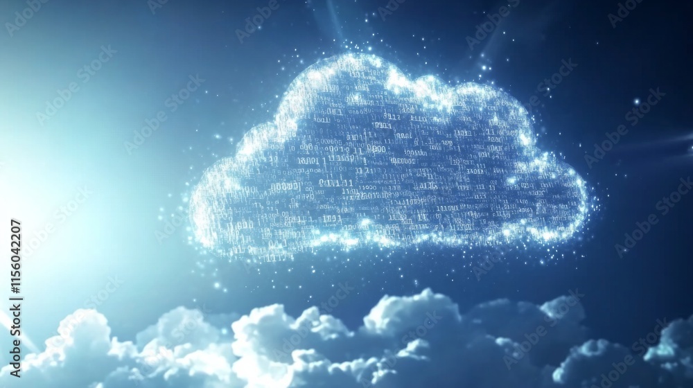 Poster cloud-based software development concept