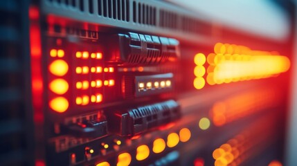 Data Center Equipment with Studio Lighting Effect