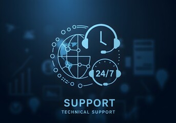 technical support, 24/7 assistance, virtual assistant concept