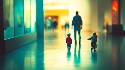 Fototapeta premium Children Exploring a Museum with Guidance