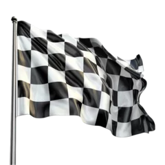 Fototapete Rund Wavy Racing Flag on Transparent Background © Mediapro