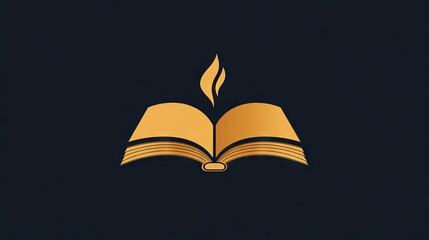Fototapeta premium Open Book Logo Vector Illustration