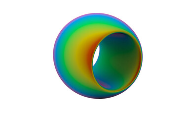 Abstract spherical render, futuristic holographic background design