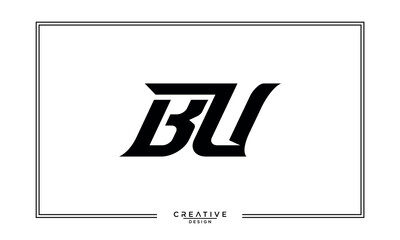 BU, UB, B, U, Abstract Letters Logo Monogram