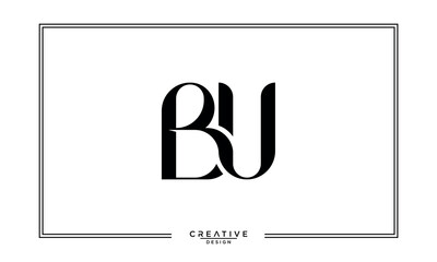 BU, UB, B, U, Abstract Letters Logo Monogram