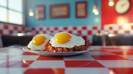 Classic Diner Breakfast with Corned Beef Hash and Eggs