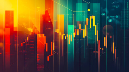 An abstract graphic of financial growth and upward trends