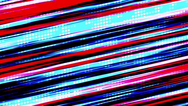  High Speed Anime Glowing Line Moving Background With Halftone Animation. High Speed Colorful Comic Anime Style Background. Pop Arts Comic Style Background Retro Motion. Red And Blue Comic Style Backg