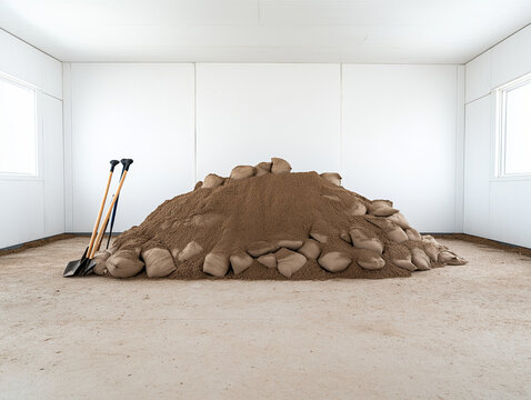 Mound of Empty Seed Packets and Gardening Tools Spread Out