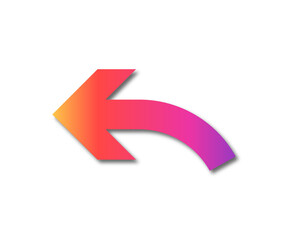 Up left arrow on a white background