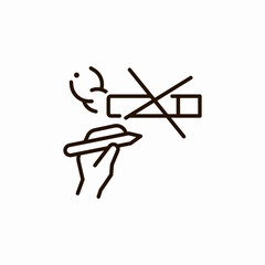 smoking quitting icon sign vector