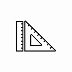 triangle ruler icon sign vector