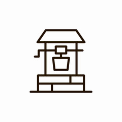 water well icon sign vector