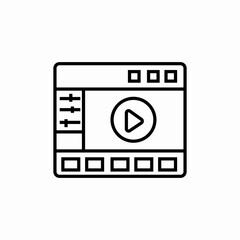 web media player icon sign vector