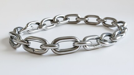 Obraz premium Broken Chain on a Light Background