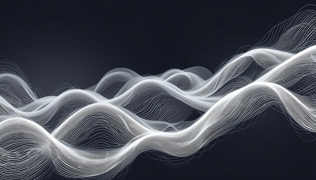 Elegant Lines and Waves: Minimalist Graphic Design with Flowing Patterns and Precision