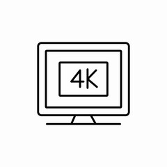 computer 4k display icon sign vector